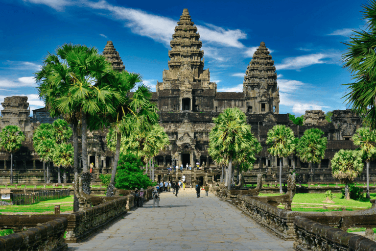 If you're planning to spend a holiday in Cambodia, make sure to visit Angkor Wat in Siem Reap.